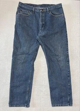 Wrangler Jeans Mens 36x30 Blue Medium Wash Regular Fit Straight Denim